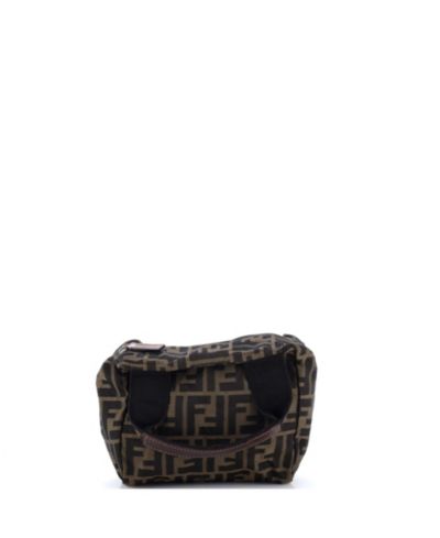 Pre-Owned Fendi Mini Vintage 1925 Cosmetic Tote Zucca Canvas