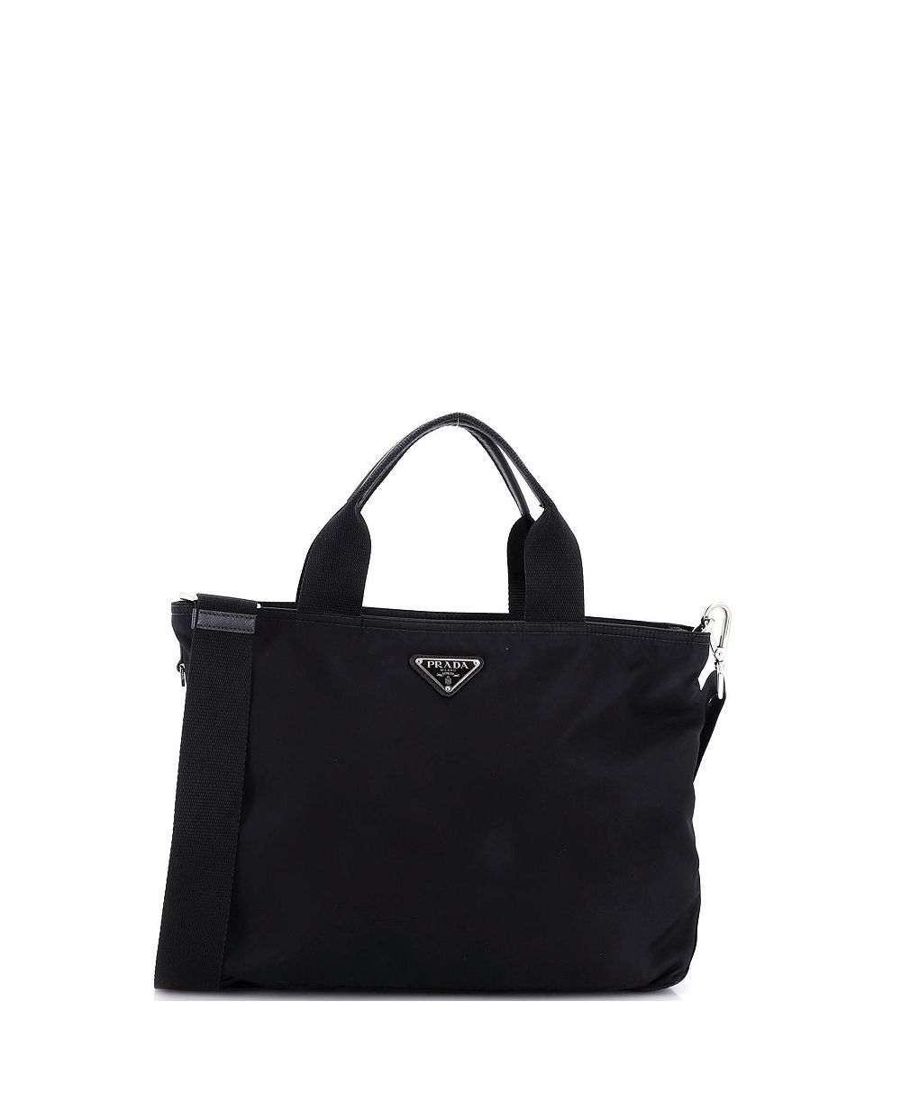 Сумка-тоут Prada Small Vela Tessuto, трансформируемая, состояние б/у
