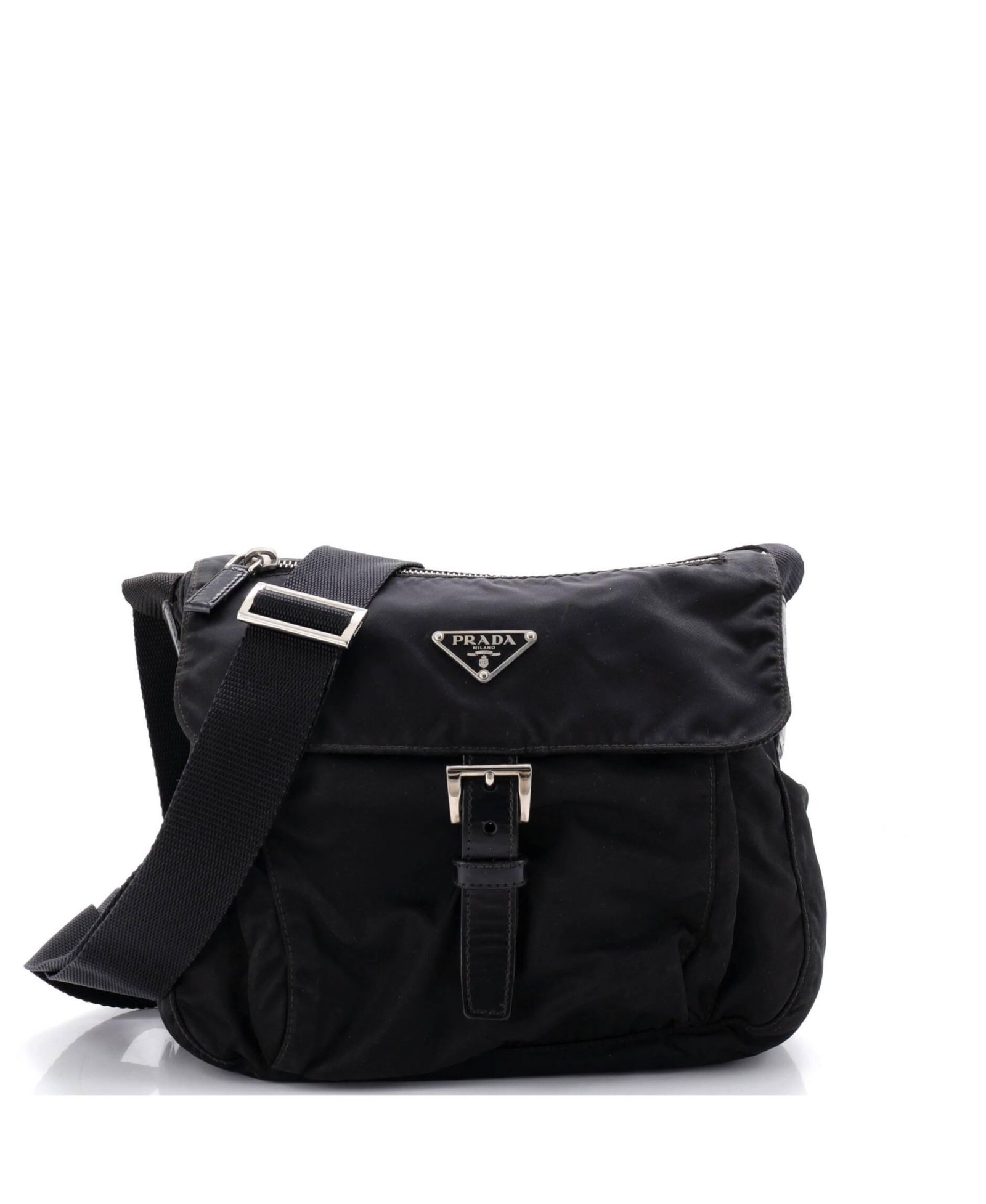 Pre-Owned Prada маленькая сумка-мессенджер Tessuto с пряжкой
