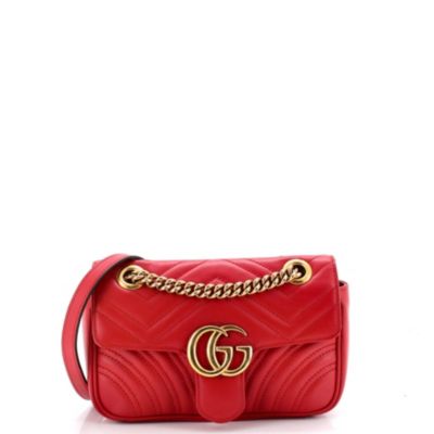 Б/У Gucci сумка Small GG Marmont с клапаном, стеганая кожа