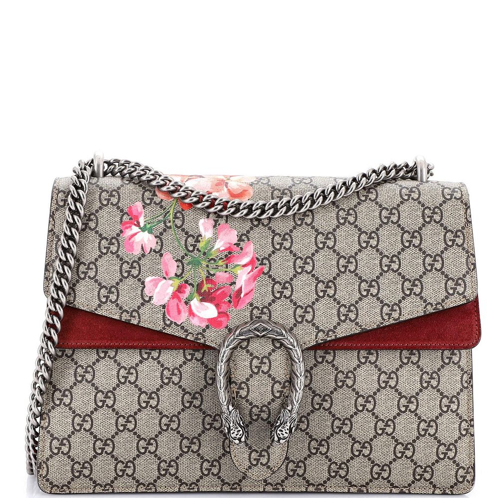 Pre-Owned Gucci Medium Dionysus Bag Blooms Print GG Coated Canvas