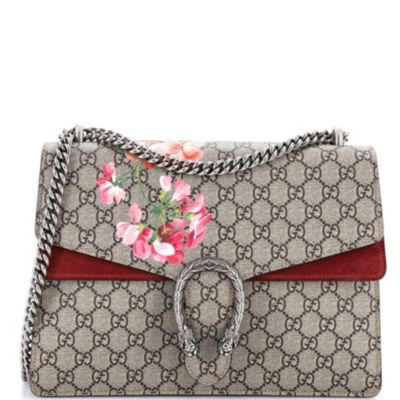 Pre-Owned Gucci Medium Dionysus Bag Blooms Print GG Coated Canvas