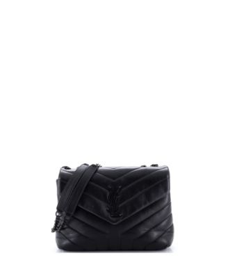 Кожаная сумка через плечу Small Loulou с стеганым рисунком шеврон от Saint Laurent (Pre-Owned)