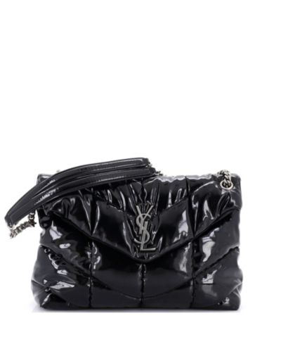 Pre-Owned Saint Laurent Medium Loulou Puffer Shoulder Bag Quilted Patent