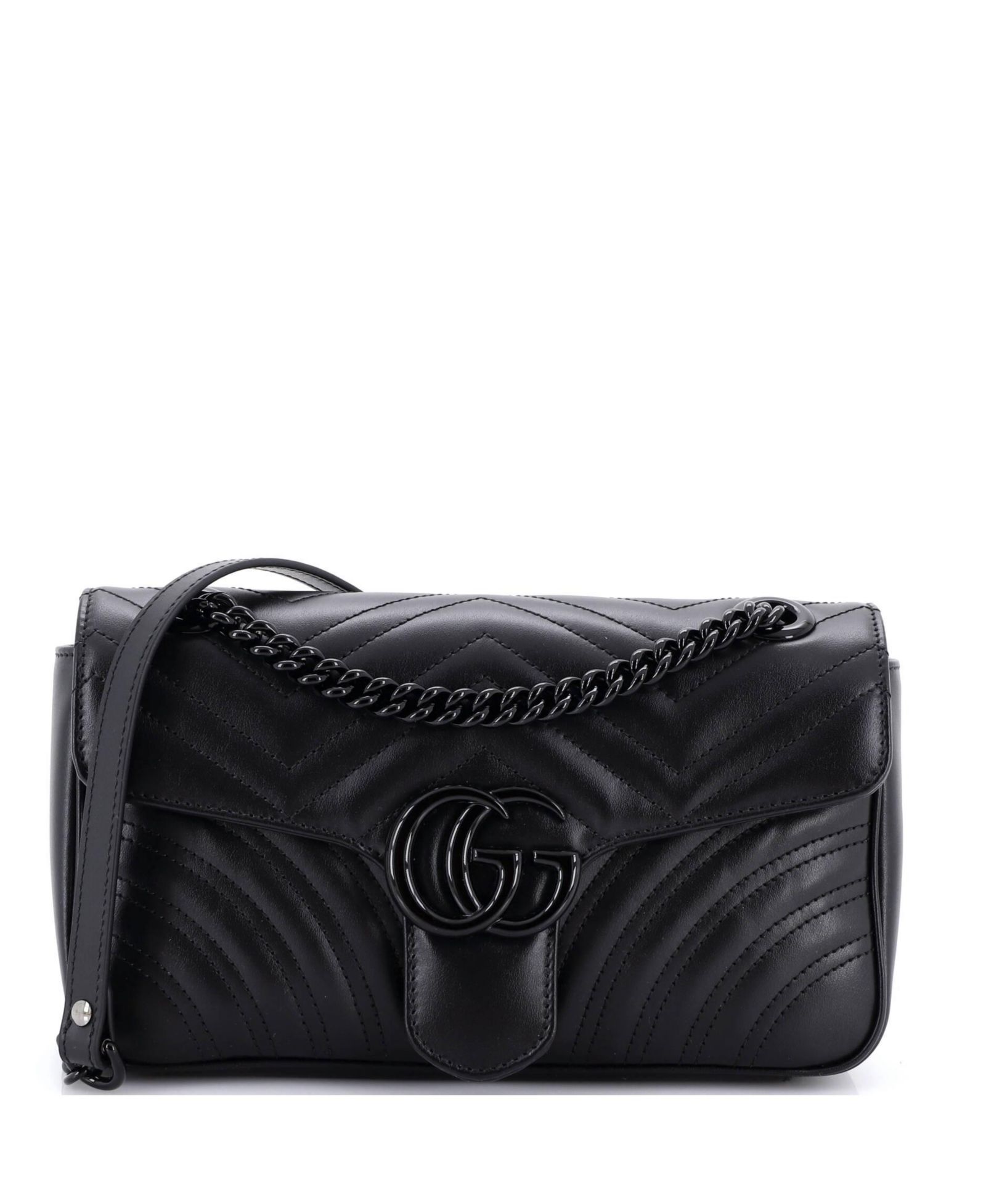 Б/у сумка Gucci Medium GG Marmont Flap из кожи Matelasse