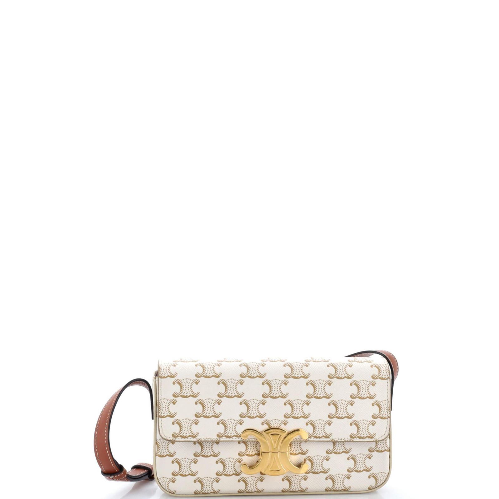 Celine Triomphe East-West сумка через плечо, Coated Canvas, Pre-Owned