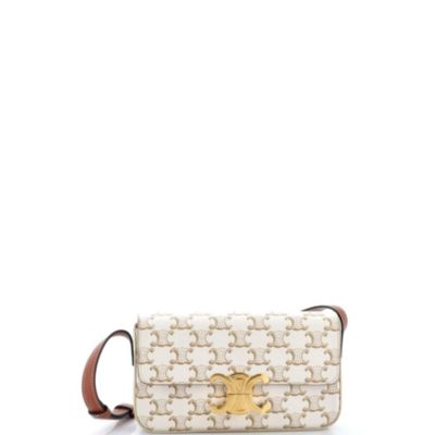Celine Triomphe East-West сумка через плечо, Coated Canvas, Pre-Owned