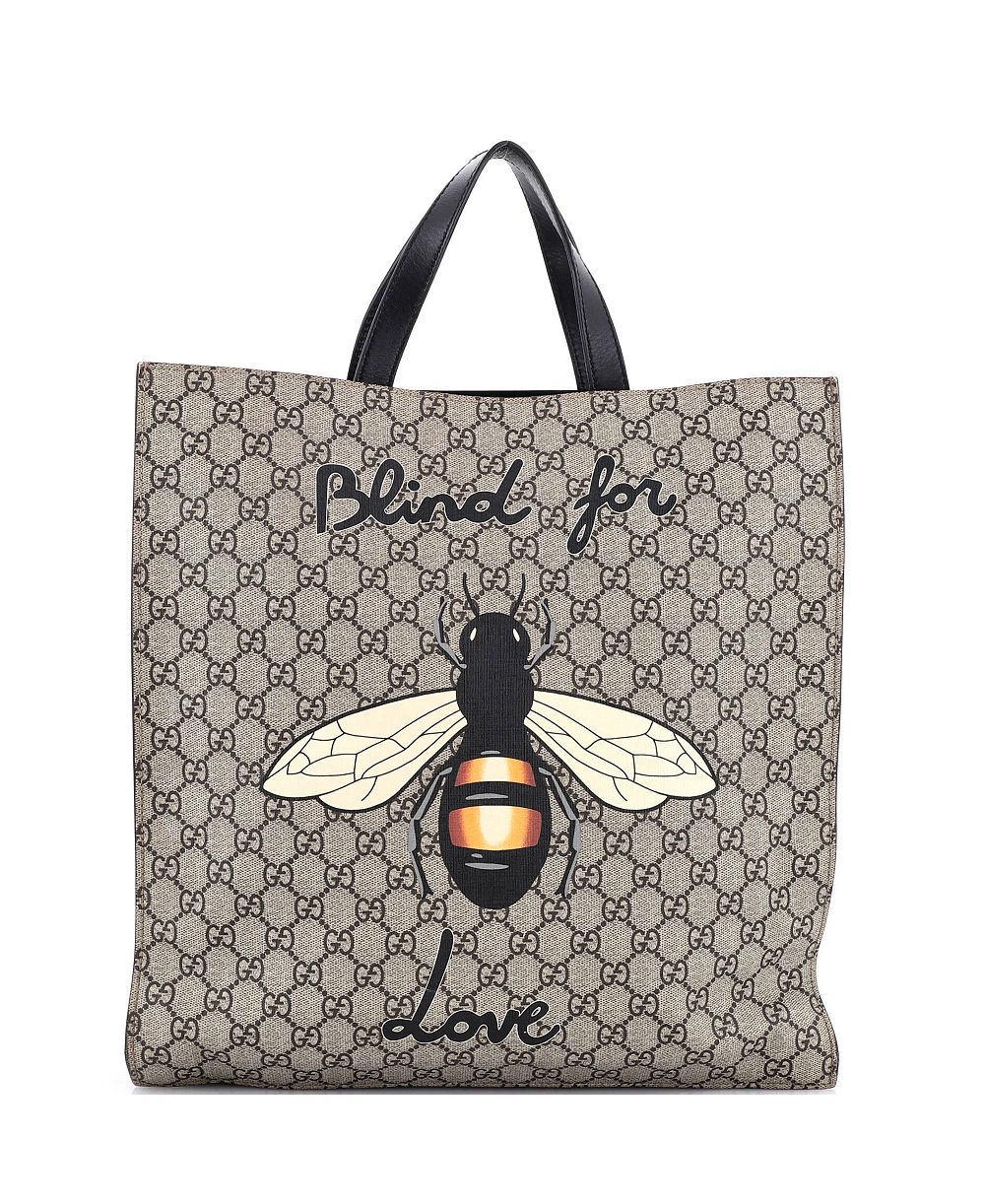 Pre-Owned Gucci Tall Convertible Soft Open Tote Printed GG Coated Canvas