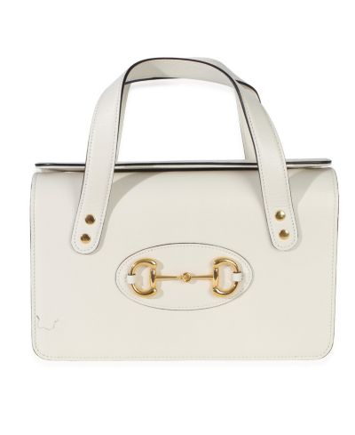 Б/у сумка Gucci Mystic White из телячьей кожи с ручкой Horsebit 1955