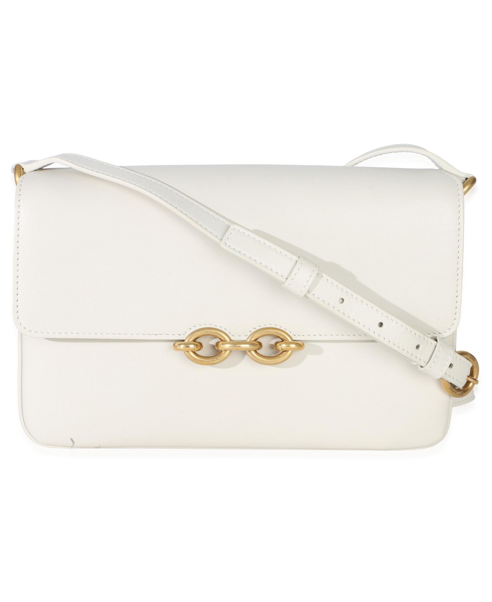 Pre-Owned Saint Laurent Le Maillon сумка-саквояж из гладкой телячьей кожи, Cream
