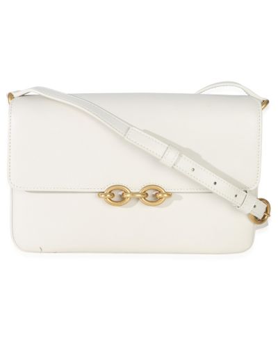 Pre-Owned Saint Laurent Le Maillon сумка-саквояж из гладкой телячьей кожи, Cream