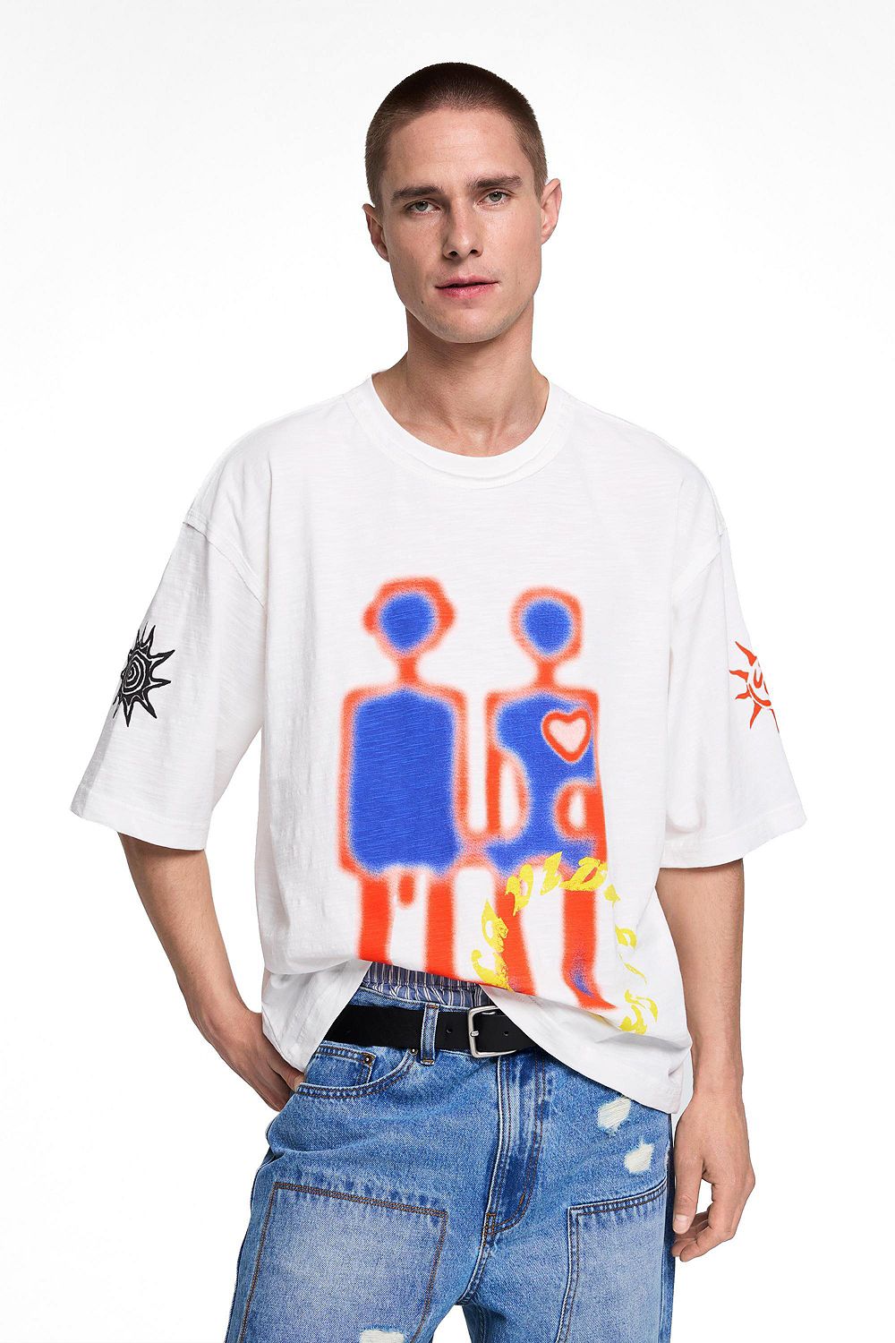 Desigual Мужская футболка с принтом роботов