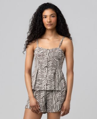 Топ-майка BLANK NYC Zebra Print, для женщин