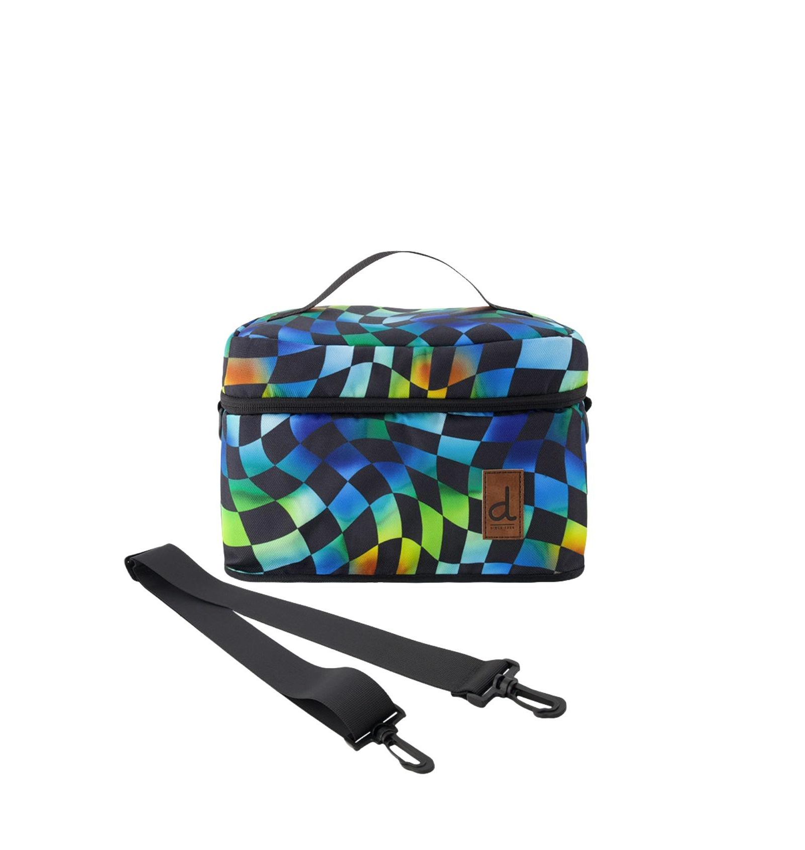 Deux par Deux Little Boy Checkered Adventure Functional Lunch Box