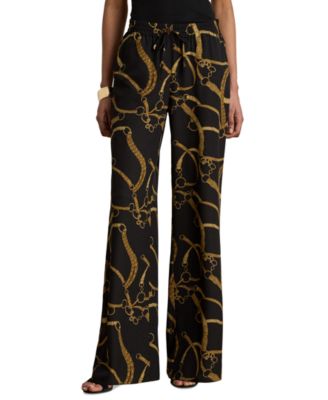 Женские брюки Lauren Ralph Lauren Belting-Print Wide-Leg