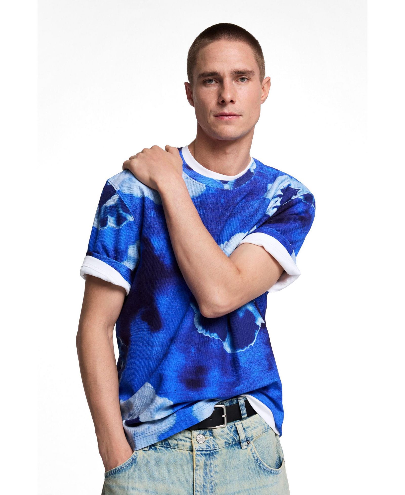 Desigual Men's Tie-dye flower T-shirt