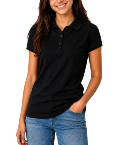 Школьная рубашка-поло Galaxy By Harvic Women's Short Sleeve Pique