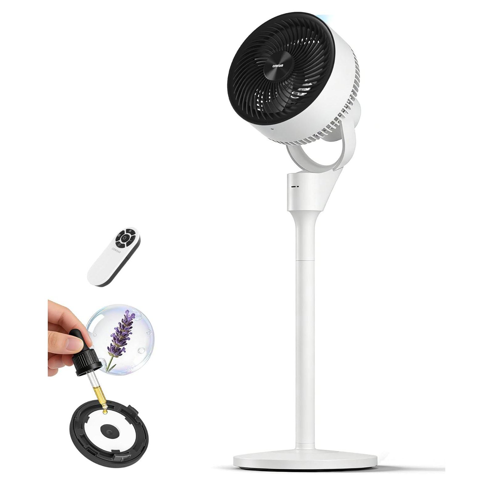 Настольный вентилятор Cowsar 3 Spd, 6H, 80degree(s) Osc, Aroma, Detachable
