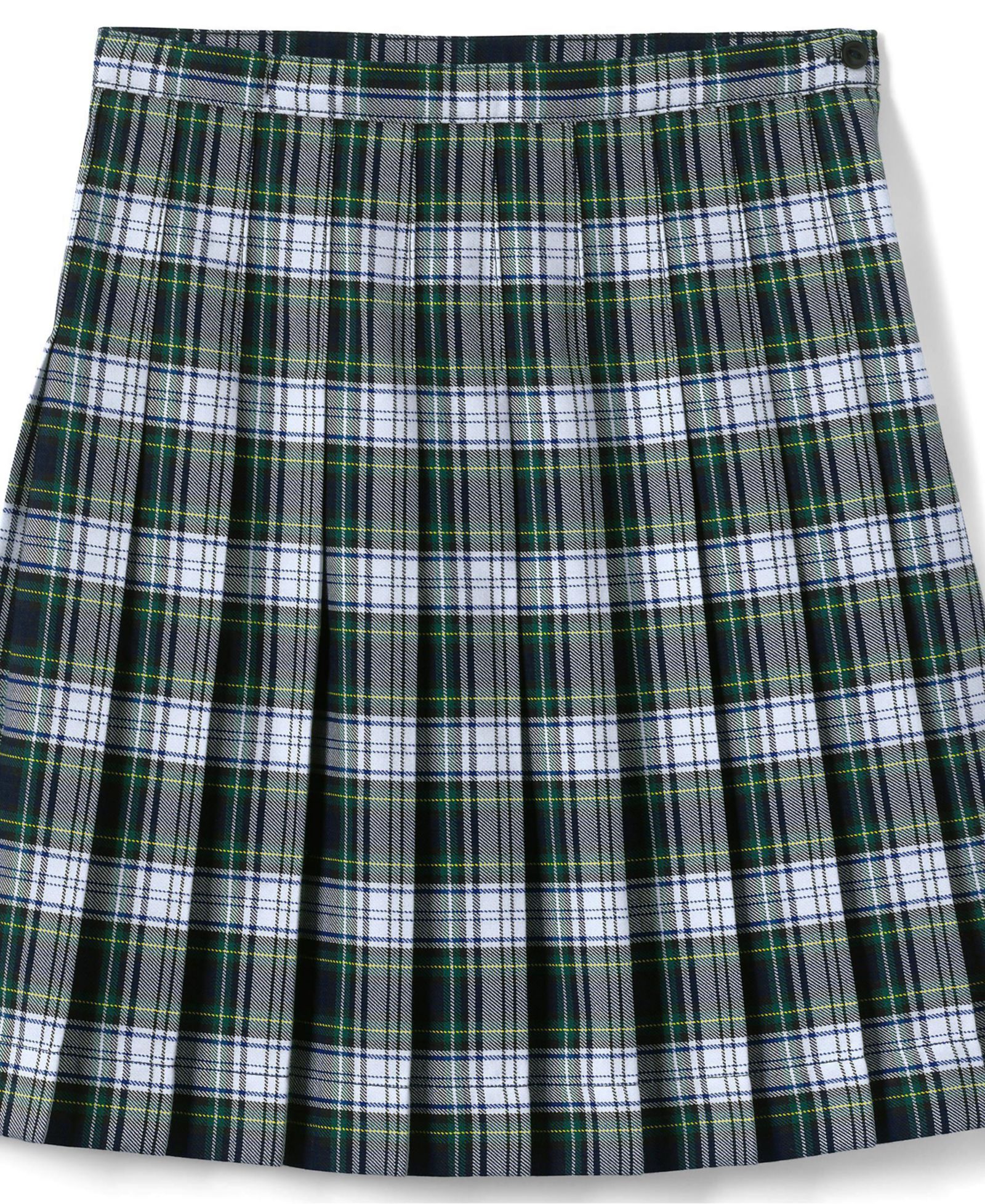 Lands' End Детский Plaid Pleated Skirt Below the Knee