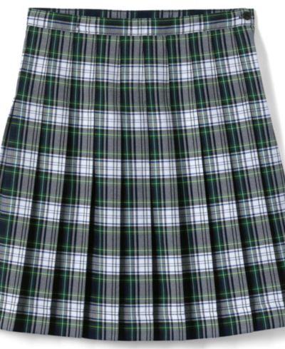 Lands' End Little Girls Plaid Pleated Skirt Below the Knee