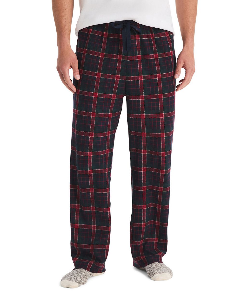 Nautica Men's Plaid Fleece Relaxed-Fit Pajama Pants