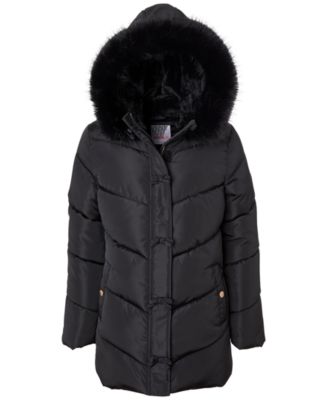 Kensie Girl Girls' 6-16 Bow Hooded Puffer Jacket