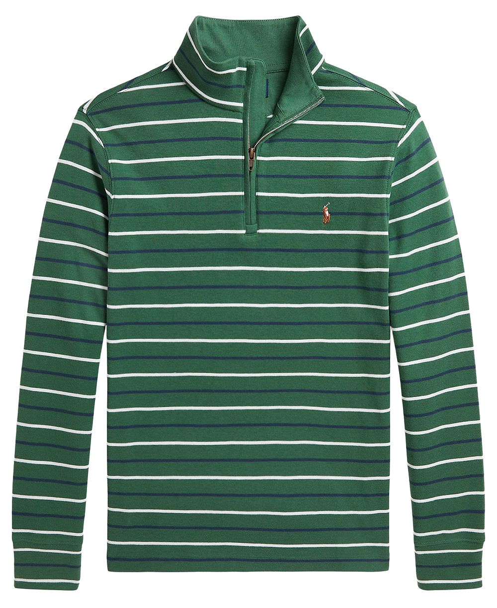 Рубашка Polo Ralph Lauren для мальчиков с молнией на четверть, interlock
