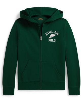 Polo Ralph Lauren Boys' 8-20 Logo Double-Knit Full-Zip Hoodie