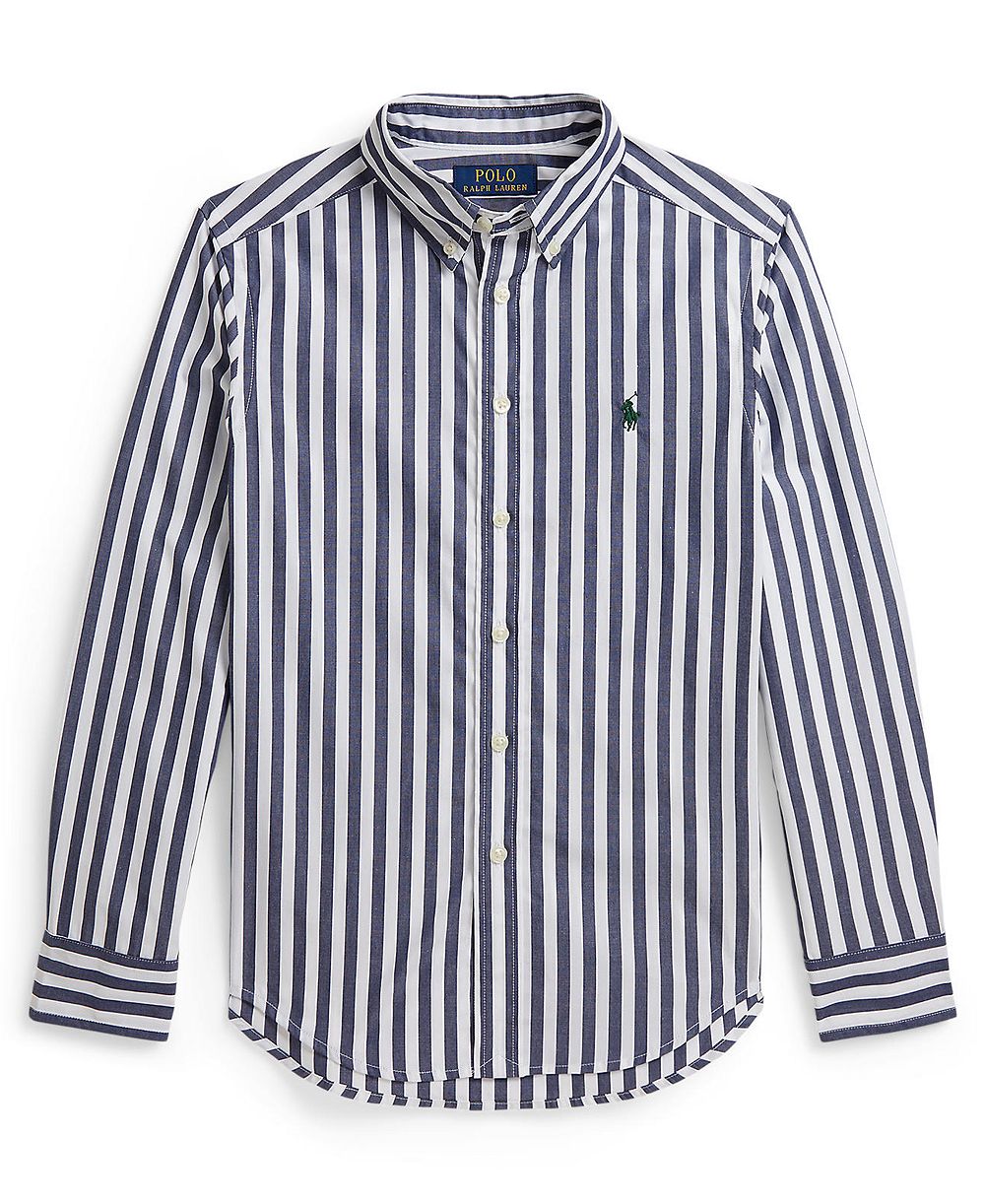 Polo Ralph Lauren Boys' 8-20 Striped Cotton Poplin Shirt
