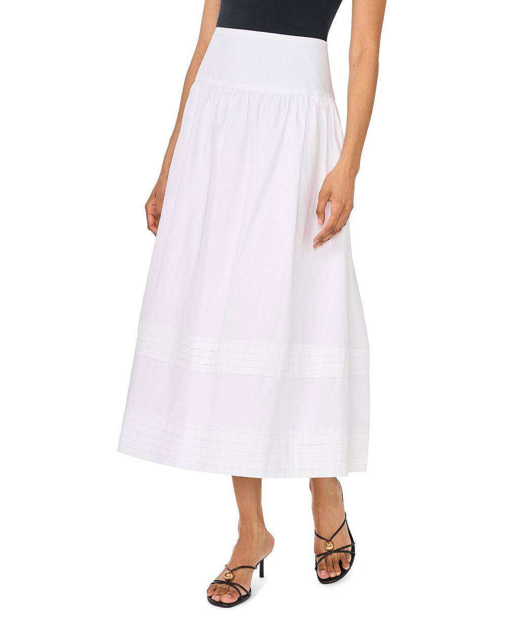 1.STATE Women's Pleated Hem Midi Skirt