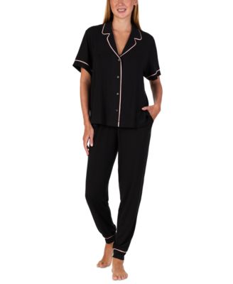 Женский пижамный комплект Sanctuary Short-Sleeve Notch-Collar Jogger