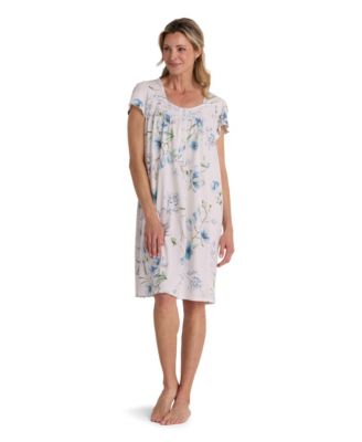 Женское короткое платье Miss Elaine Petite Short-Sleeve Printed Short Gown