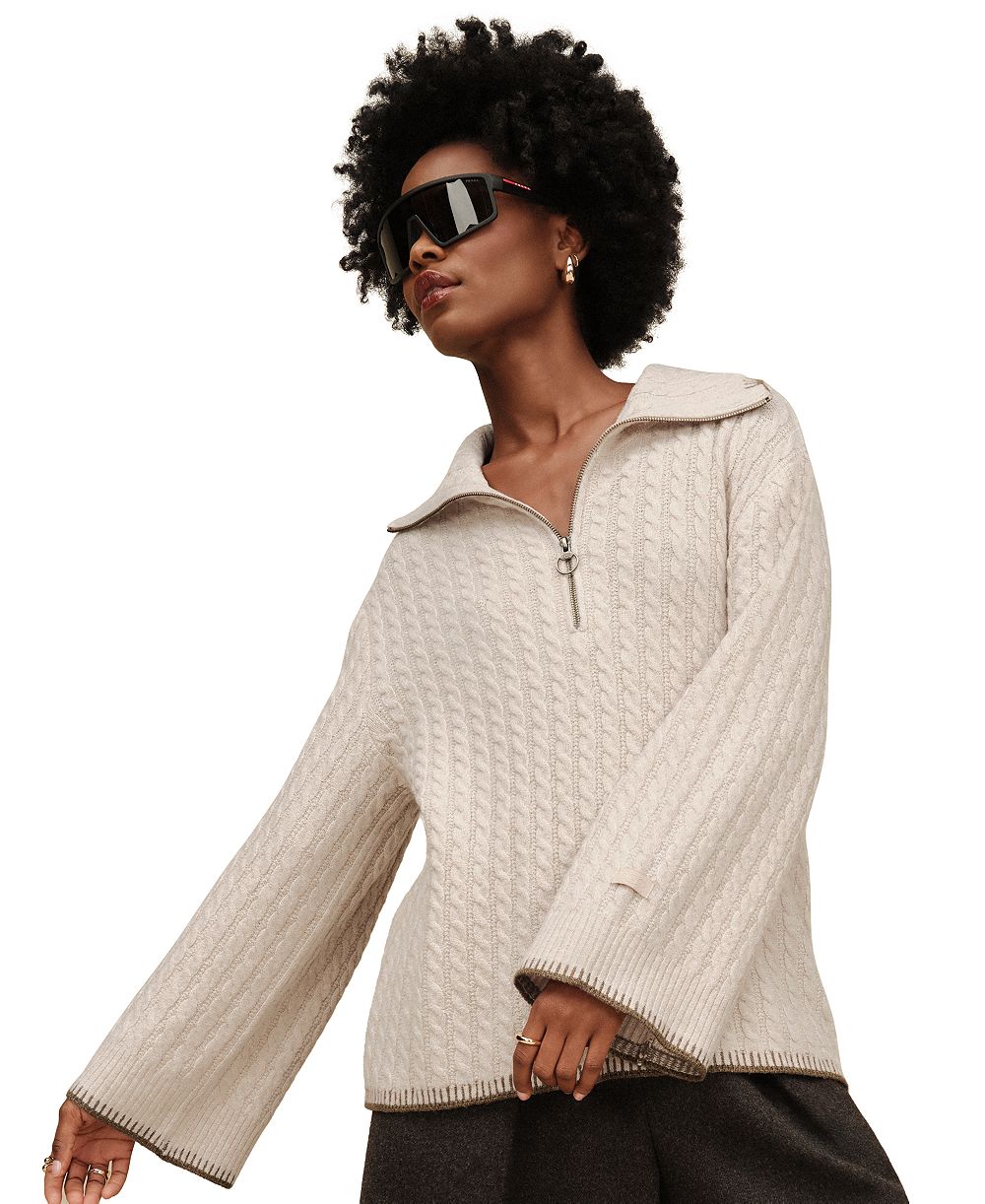 UGG® Women's Rylynn Quarter-Zip Cable-Knit Sweater