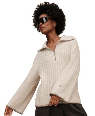 UGG® Женский свитер с кабельной вязкой и четверть-zip Rylynn