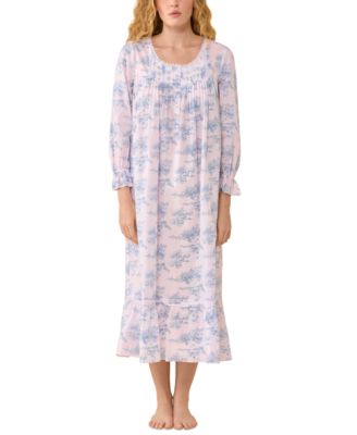 Eileen West Women's Long-Sleeve Scoop Neck Ankle-Length Ballet Nightgown