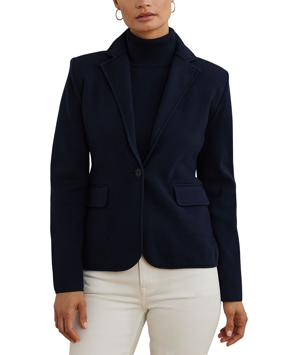Lauren Ralph Lauren Petite Cotton-Blend Sweater Blazer