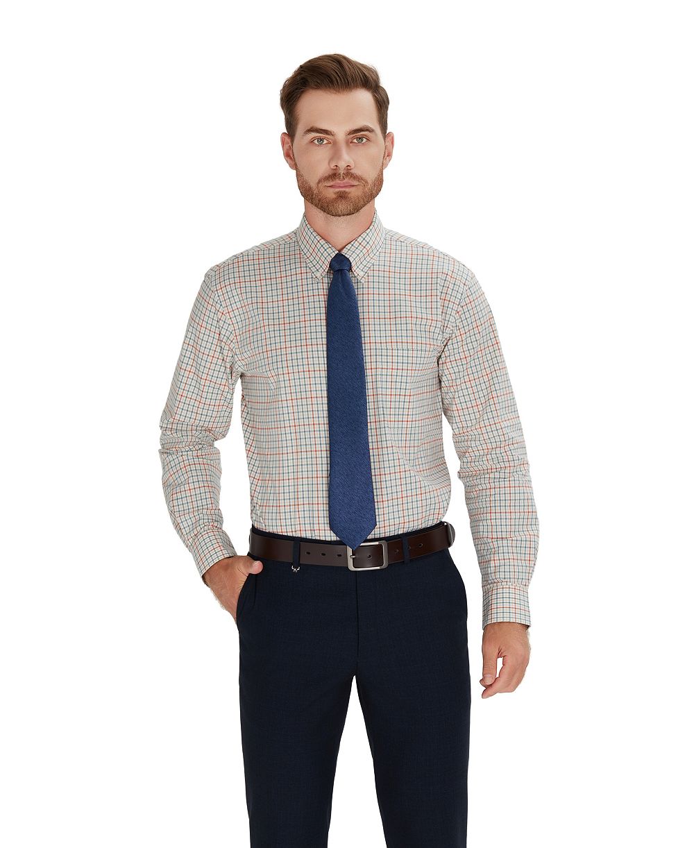 Club Room Мужская рубашка Harrington Plaid Regular-Fit