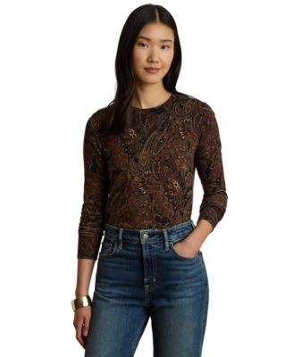 Джемпер Lauren Ralph Lauren Women's с длинными рукавами в узор заиль