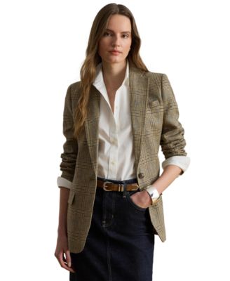 Женский приталенный блейзер Lauren Ralph Lauren в клетку Glen Plaid