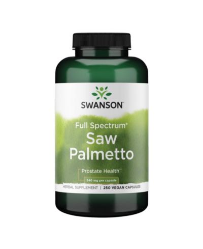 Swanson Saw Palmetto 540 Milligram 250 Capsules Herbal Supplement for Male Prostate Health, Urinary Support and quality Hair Care