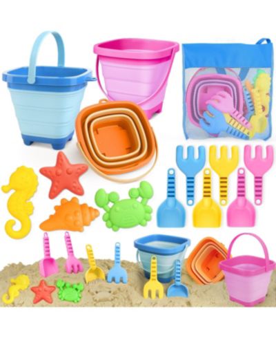 Gnuadz Collapsible Castle Sand Toy Bucket Set, Ages 3-10
