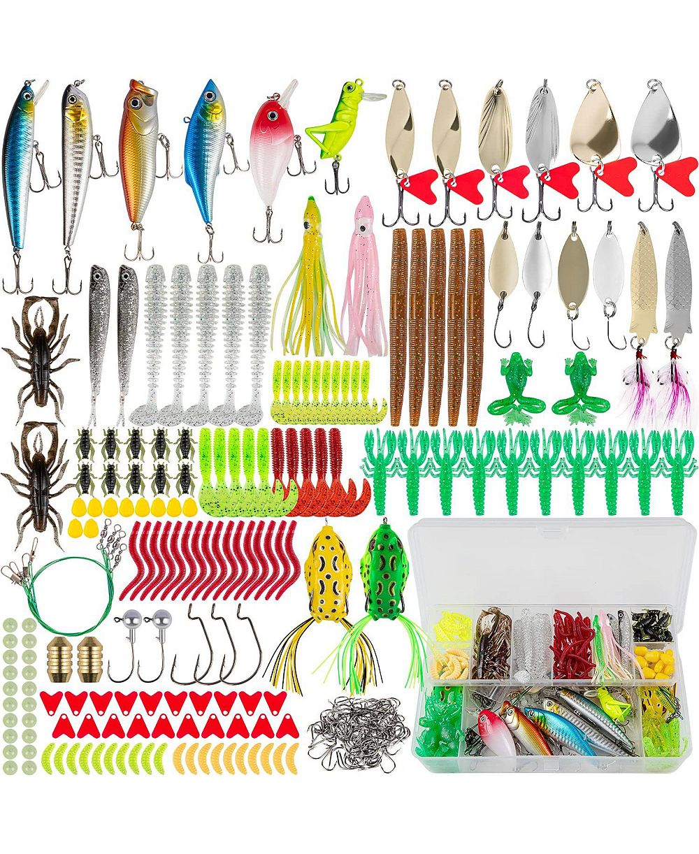Набор рыболовных приманок GNUADZ Spoon Soft Plastic Worms для басса и форели