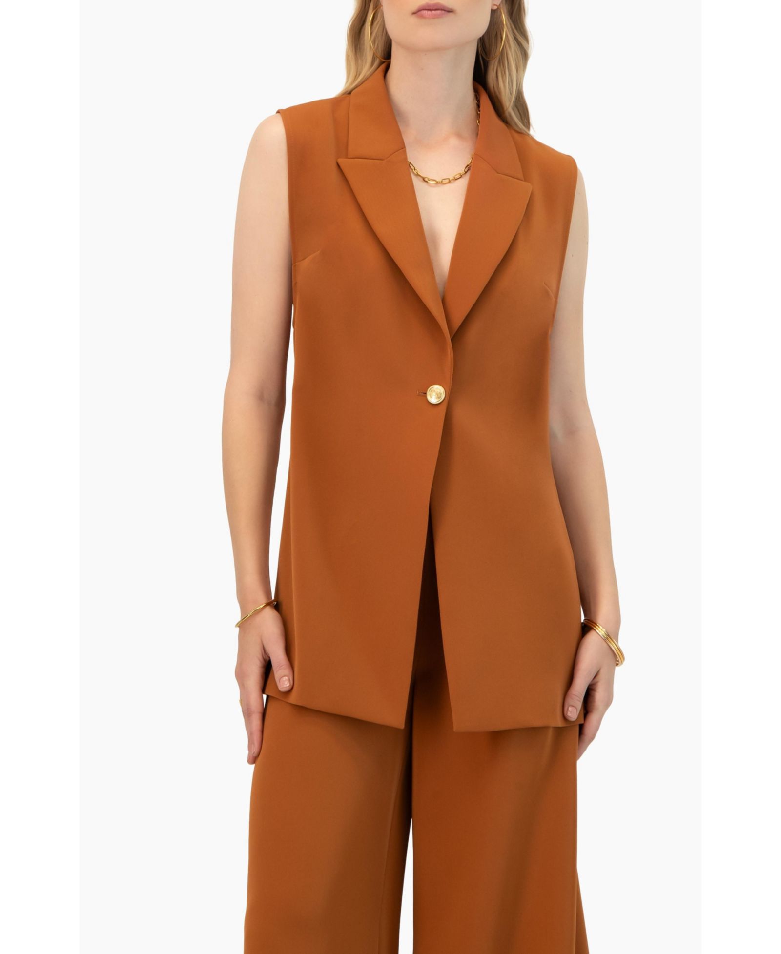 Ivonne Women's Single-Button Tailored Vest