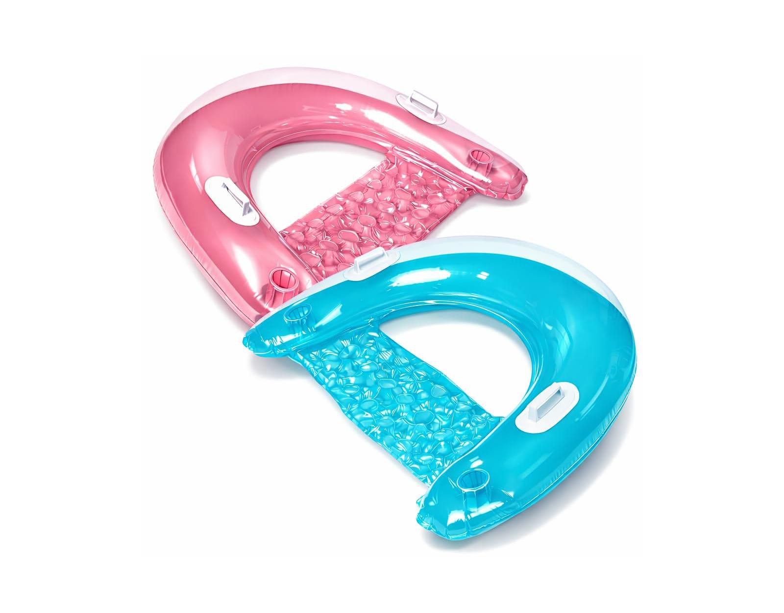 GNUADZ 2 Pack Inflatable Pool Chair Float Adult Drink Holder Lounger