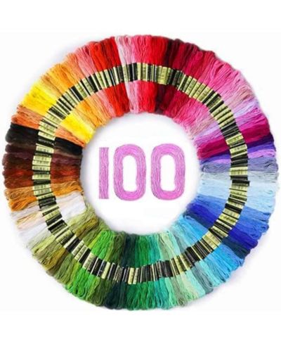 Набор ниток для вышивания GNUADZ 100 цветов Cross Stitch Bracelet String