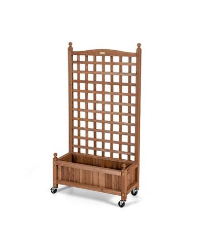 Деревянный ящик для растений LUCKY ONE 50 Inch с решеткой и колесами