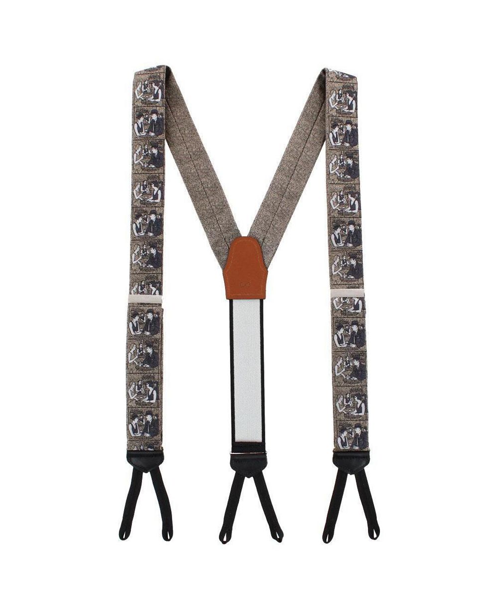 TRAFALGAR Men's The Nightcap Novelty Silk Formal End Suspenders