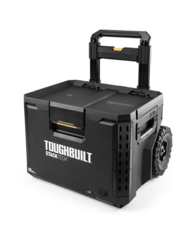 ToughBuilt Portable 2-in-1 Rolling Tool Box, Wheels & Stackable Design