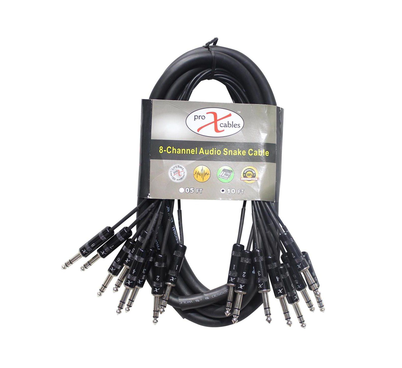 Сбалансированный аудиокабель ProX XC-8TRS10 Channel TRS-M to TRS-M Snake Cable
