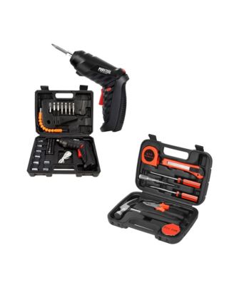 PURSONIC Power and  Repair Kit: Rechargeable Electric Screwdriver and  9-Piece Handy Tool Set